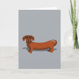 ソーセージ犬誕生日カード カード