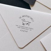 ソーセージ犬 |ファミリカスタムー名と差出人住所 ラバースタンプ