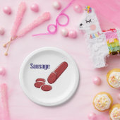ソーセージ紙プレート ペーパープレート (パーティー)