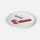 ソーセージ紙プレート ペーパープレート (アングル)