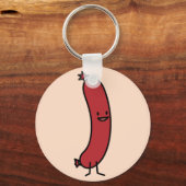 ソーセージ豚肉キールバサ肉ウィーナーホットドッグ キーホルダー (正面)