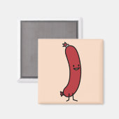 ソーセージ豚肉キールバサ肉ウィーナーホットドッグ マグネット (正面/裏面)