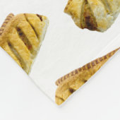 ソーセージ転が水玉模様パターン フリースブランケット (角)