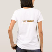 ソーセージ・オクロック・ドリームタイム - 超現実的な犬のアート Tシャツ (裏面)