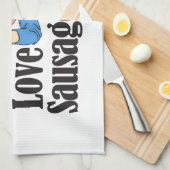 ソーセージ キッチンタオル (四つ折り)