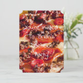 ソーセージ ペペロニ ピザ 独身パーティー 招待状 (スタンド正面)