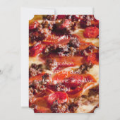 ソーセージ ペペロニ ピザ 独身パーティー 招待状 (裏面)