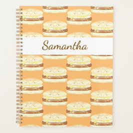 ソーセージ、卵、チーズサンドイッチ プランナー手帳