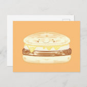 ソーセージ、卵、チーズサンドイッチ ポストカード (正面/裏面)