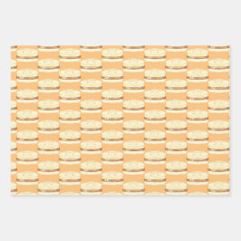 ソーセージ、卵、チーズサンドイッチ ラッピングペーパーシート