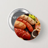 ソーセージ 缶バッジ (正面&裏面)