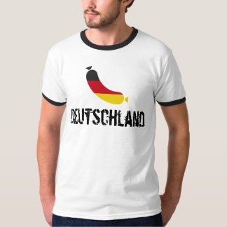 ソーセージ、deutscheのwurstのドイツの旗 tシャツ