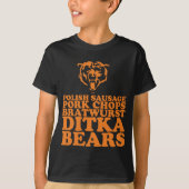 ソーセージ。 Ditka。 くま Tシャツ (正面)