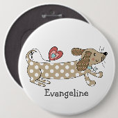 ソーセーパーソナライズされたジドドダックスシャンドボタンバッジ 缶バッジ (正面&裏面)