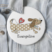 ソーセーパーソナライズされたジドドダックスシャンドボタンバッジ 缶バッジ (インサイチュ)