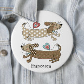 ソーセーパーソナライズされたジドドダックスシャンドボタンバッジ 缶バッジ (インサイチュ)