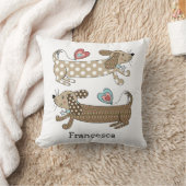 ソーセーパーソナライズされたジドードダシュント投げクッション クッション (ブランケット)