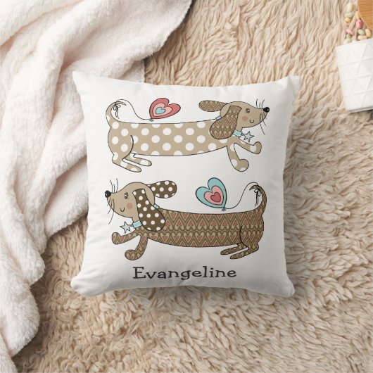 ソーセーパーソナライズされたジドードダシュント投げクッション クッション (ブランケット)