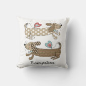 ソーセーパーソナライズされたジドードダシュント投げクッション クッション (正面)