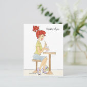 ソーダガールはがき ポストカード (スタンド正面)