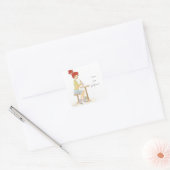 ソーダガールステッカー スクエアシール (封筒)