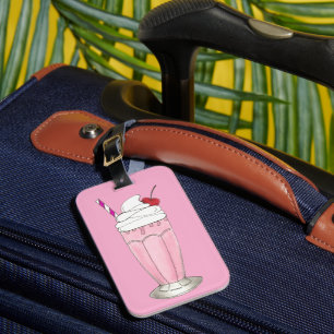 ソーダショップストロベリーアイスクリームミルクシェイク ラゲッジタグ