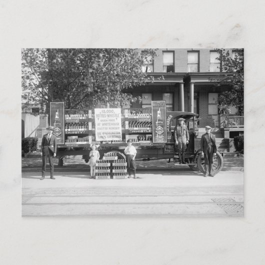 ソーダポップ・アートのデリバリートラック、1920年代初期 ポストカード (正面)