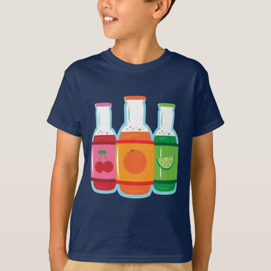 ソーダポップ・アートのボトル Tシャツ (正面)