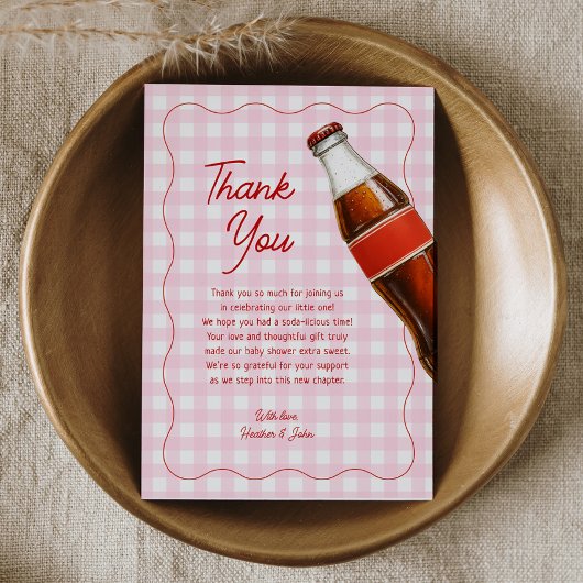 ソーダポップ・アートの赤ちゃんポップ・アートのシャワー サンキューカード