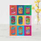 ソーダライトフポップ・アートのァルアート父の日のグリーティングカード カード (黄色い花)