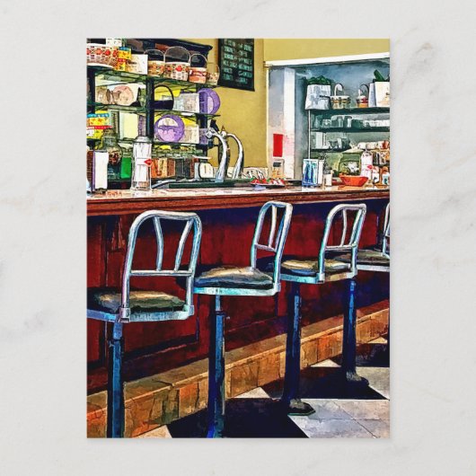 ソーダ噴水付き菓子店 ポストカード (正面)