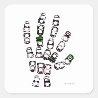 ソーダ缶タブの手を引く スクエアシール