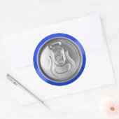 ソーダ缶ポップ・アートのの上 ラウンドシール (封筒)