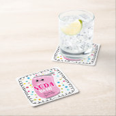 ソーダ – 軽い感謝のスクエアステッカー スクエアペーパーコースター (インサイチュ)