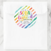ソーダ – 軽い感謝のスクエアステッカー ラウンドシール (バッグ)