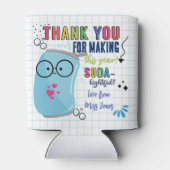 ソーダ – 軽い感謝のスクエアステッカー 缶クーラー (裏面)