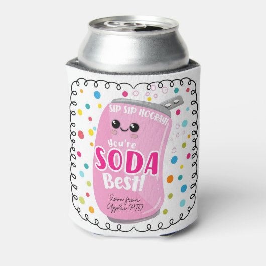 ソーダ – 軽い感謝のスクエアステッカー 缶クーラー (缶裏面)