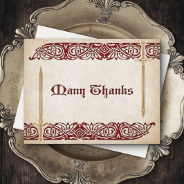 ソードケルト結婚ティック サンキューカード