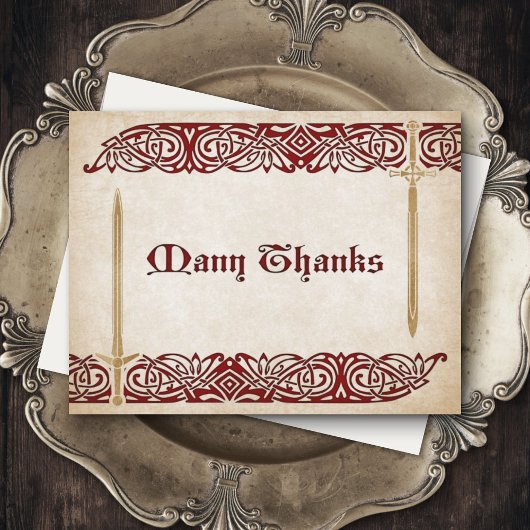 ソードケルト結婚ティック サンキューカード