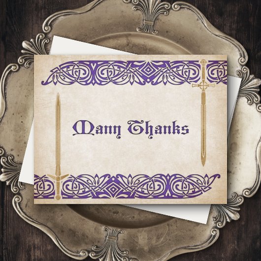 ソードケルト結婚ティック サンキューカード