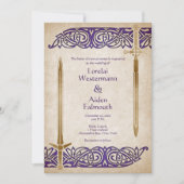 ソードケルト結婚ティック 招待状 (正面)
