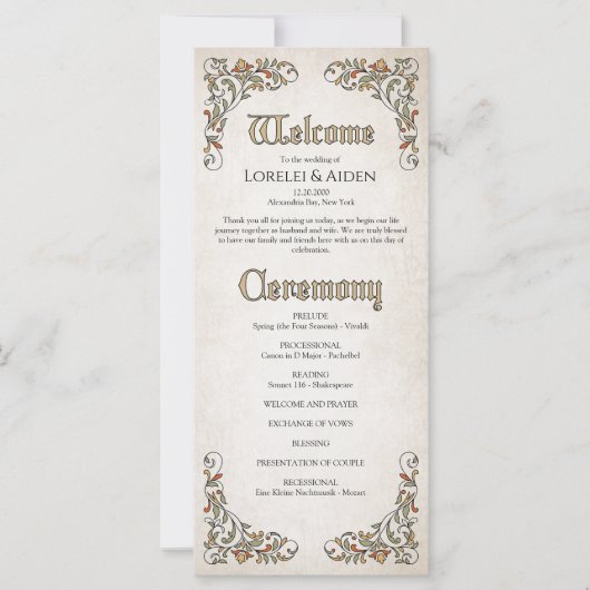 ソードゲーマーファンタジー結婚式 プログラム (正面)