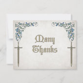 ソードゲーマー結婚ファンタジー サンキューカード (正面)