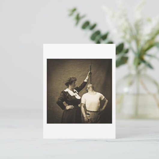 ソードスワローファーと妻ヴィンテージサイドショーフリーク ポストカード (スタンド正面)