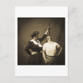 ソードスワローファーと妻ヴィンテージサイドショーフリーク ポストカード (正面)