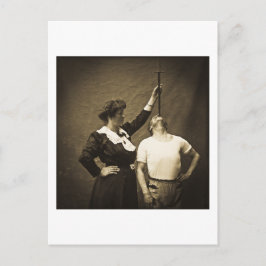 ソードスワローファーと妻ヴィンテージサイドショーフリーク ポストカード