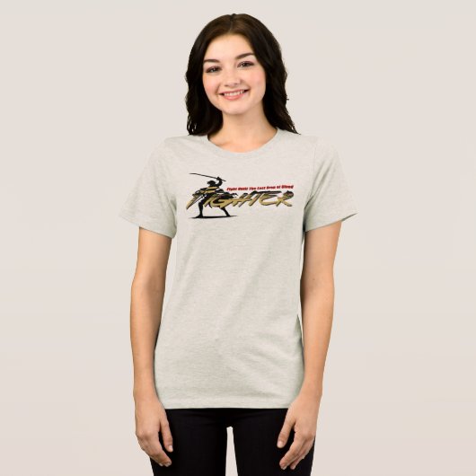 ソードファイター | 女性用長袖 トライブレンドTシャツ (正面全面)