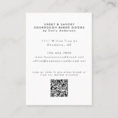 ソードマイクロベーカリーモダンQRコード 名刺 (裏面)