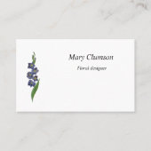 ソードリリーパープルウォーターフローラデザイン 名刺 (正面)