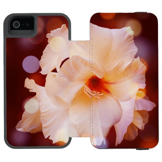 ソードリリーレッド《写真》ぼけ味 INCIPIO iPhoneウォレットケース (フォリオオープン)